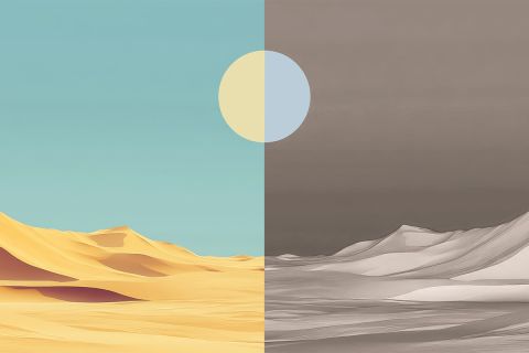 Graphic to represent day and night. This is to illustrate the article How Long Was Jesus in the Tomb?